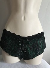 Fredericks of Hollywood Lace and sheer boy cut panty size large