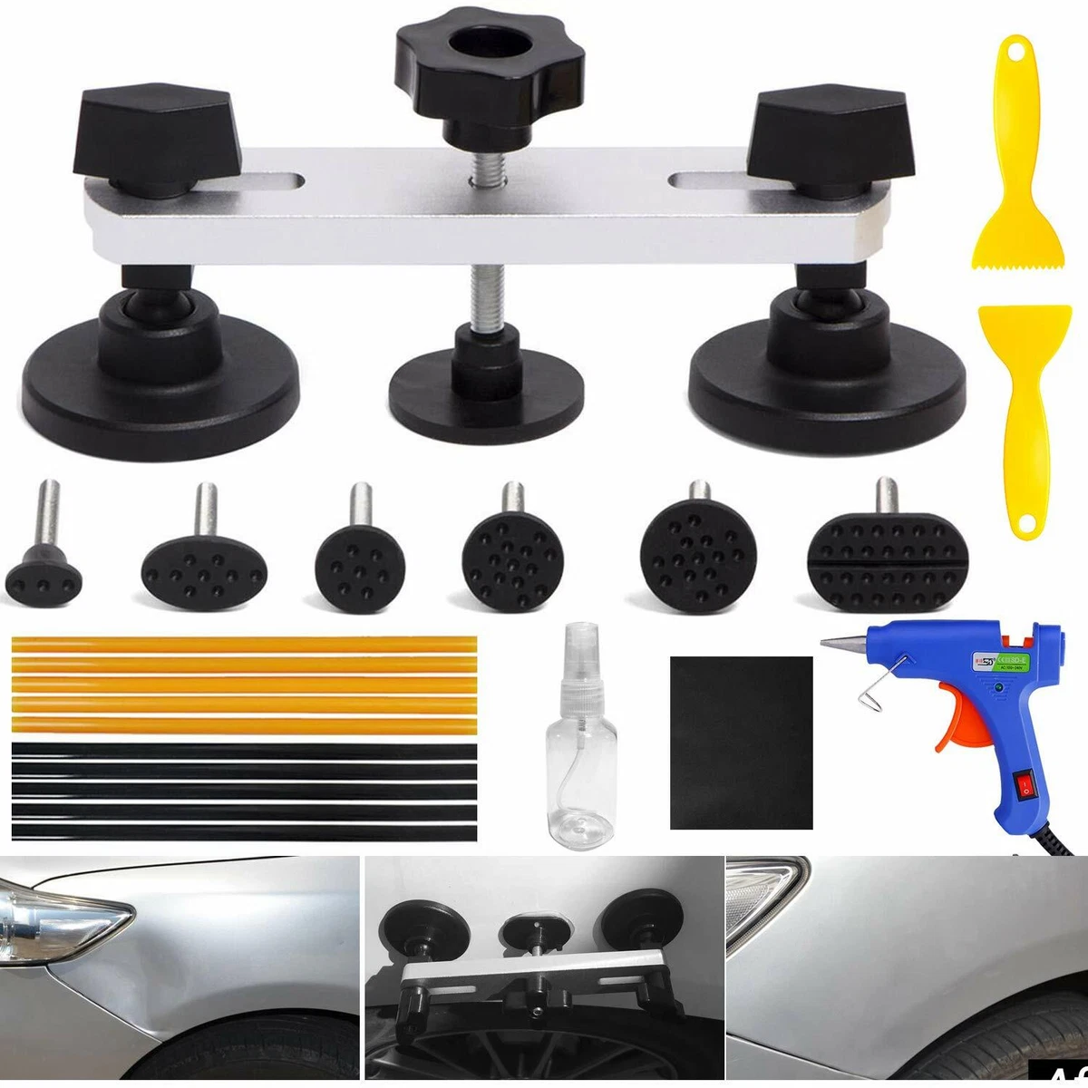 ARISD 22PCS Auto Body Paintless Dent Removal Tools Kit Bridge Dent Puller Kit