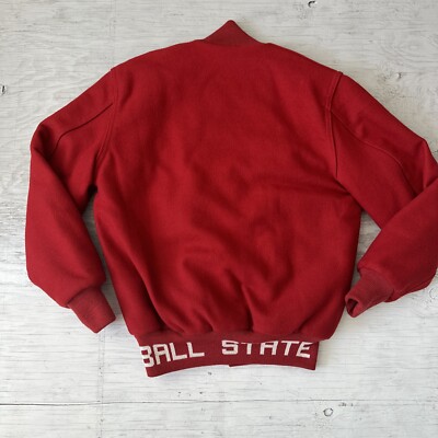 Vintage 90s NCAA Ball State Cardinals University Letterman Vintage 90s NCAA Ball State Cardinals University Letterman