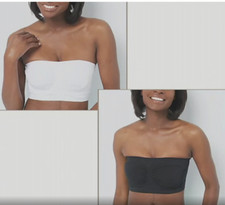NWT - Breezies - Set of 2 Seamless Underwire Bandeau Bras - Black White