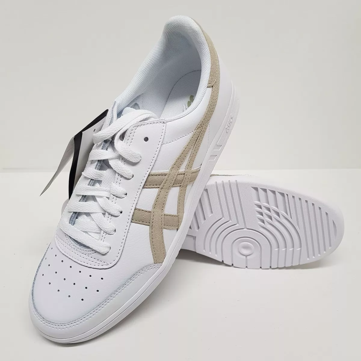 Asics Gel Vickka TRS Mens Trainers White Khaki Brand New 35 eBay