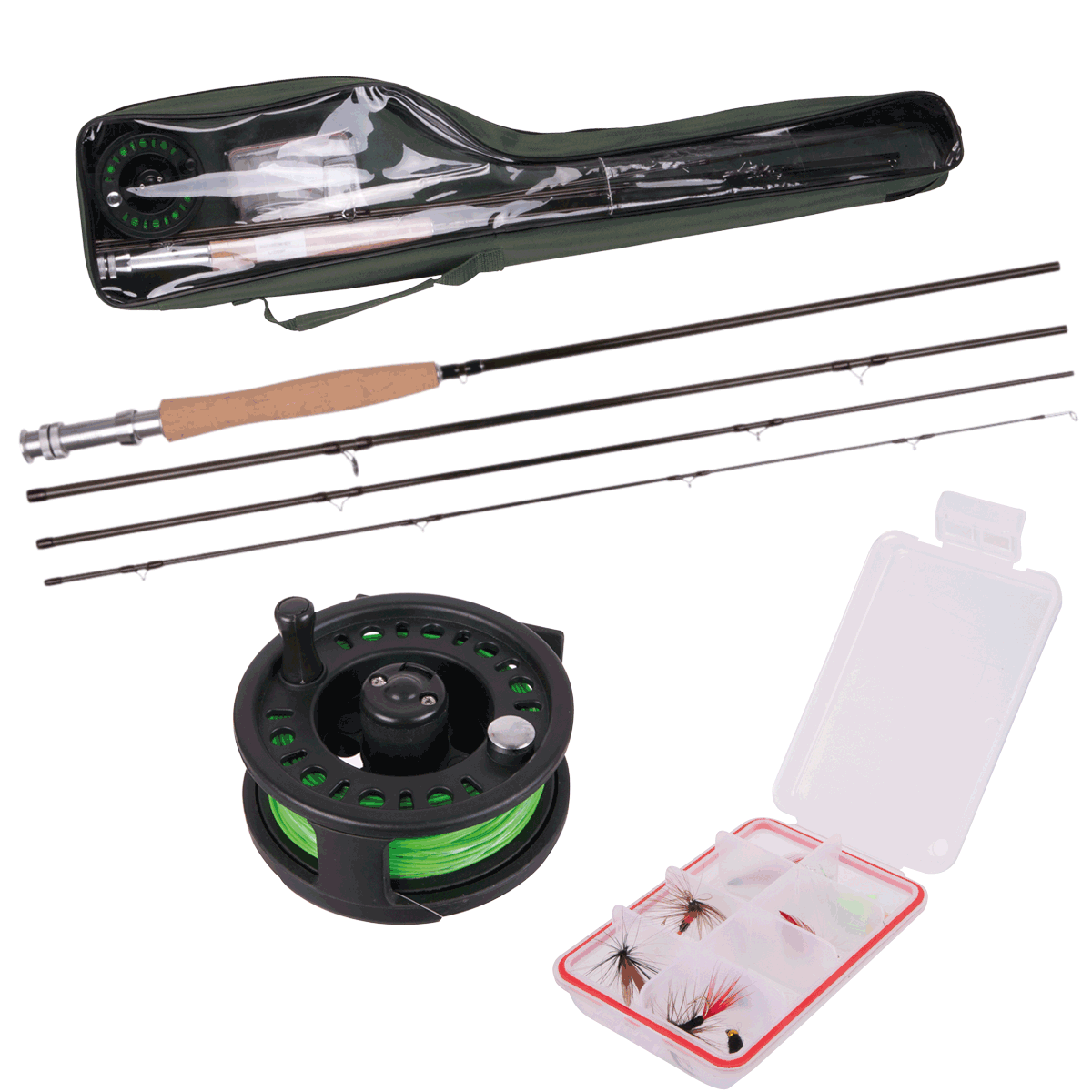 Specialist Fliegenset inkl. Tasche Schnur Fliege Specialist Fliegenset inkl. Tasche Schnur Fliege
