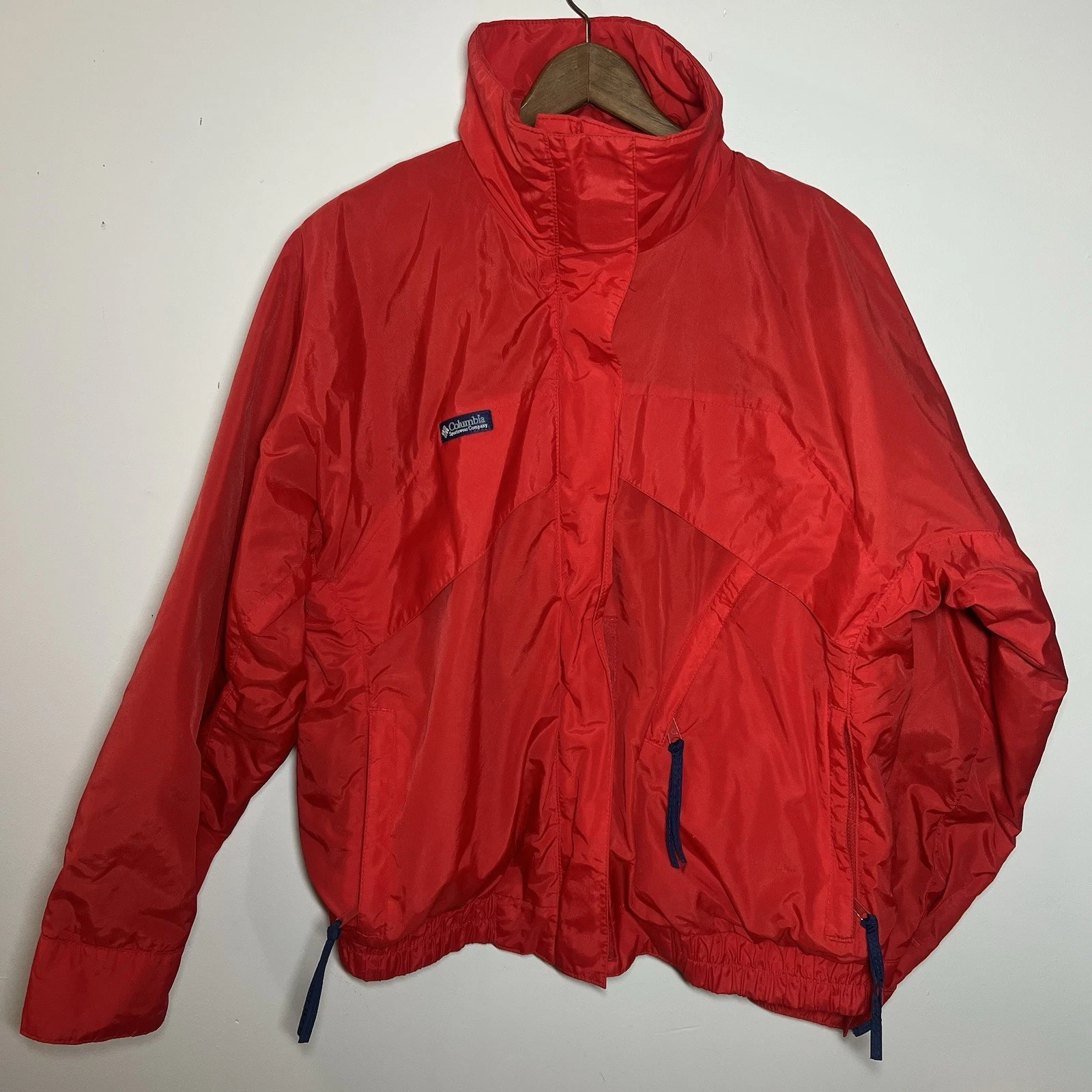 VTG 80s 90s Columbia Red Whirlibird Ski Snow Winter Coat Jacket Windbreaker L