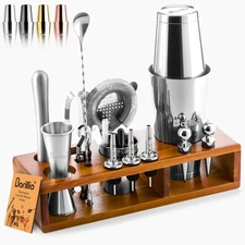 Bartender Kit – 23-Piece Stainless-Steel Cocktail Shaker Set with Premium Aca...
