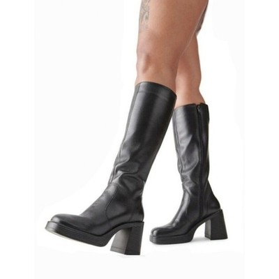 Steve Madden Women's Fanatik Knee High Boot Leather Bratz Platform Chunky 9.5