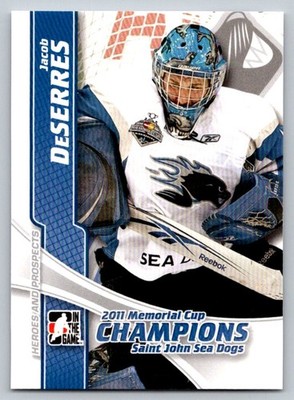 Jacob DeSerres 2011-12 ITG Heroes and Prospects Memorial Cup Champions