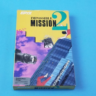 Impossible Mission 2 - BOX AND MANUAL and disk - Commodore Amiga 500
