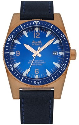 Alsta Nautoscaph V Bronze Anacapri Automatic (40Mm) Blaues NAUTOSCAPH V