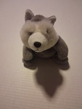 Vintage 1996 GANZ Harvey Husky Dog Soft Floppy Beanie Plush Stuffed Animal Toy