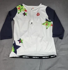 Castelli Rosso Cycling Jersey Adult L White Quarter Zip Lightweight Outdoor Bike