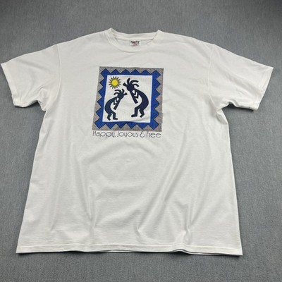 Vintage 90s Single Stitch Kokopelli Musicians Flute T-Shirt Mens XL Oneita Power