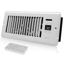 Super Quiet Register Booster Fan 4" x 10" - Intelligent Thermostat Control Ve...