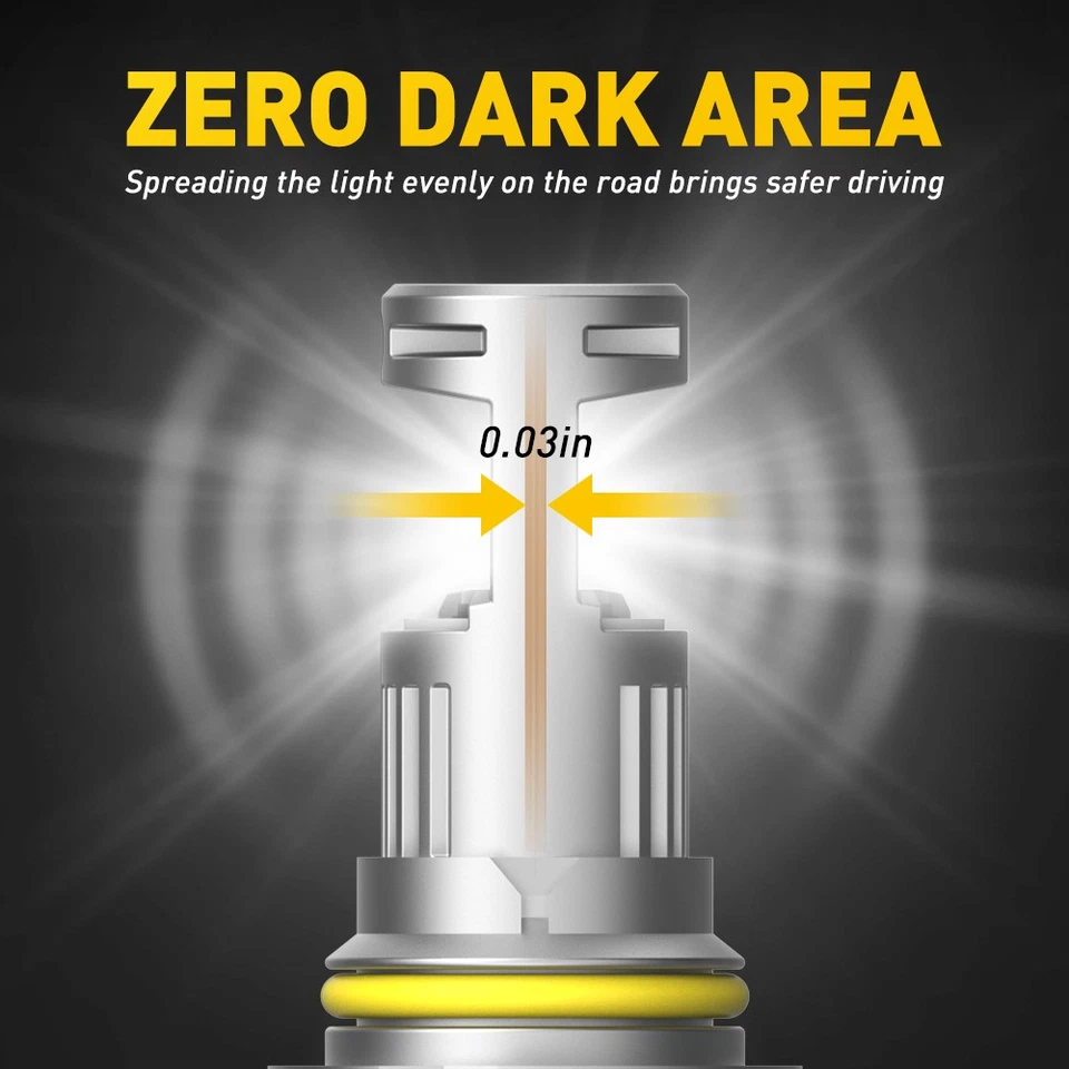 HB1 9004 High Low LED Beam Headlight Bulb Cool White Super Bright Canbus 2/4X - Image 4 of 4