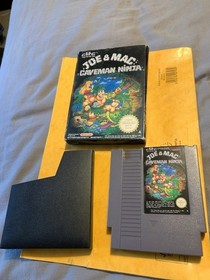 Joe & Mac Caveman Ninja NES - Rare retro game boxed with inner sleeve - Nintendo