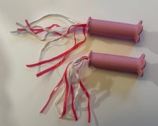New Red Radio Flyer Tricycle Replacement Pink Flower Handlebar Grip Streamers X2