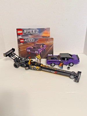 LEGO Speed Champions 76904 SRT Top Fuel Dragster and 1970 Dodge Challenger