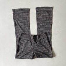 Eminance Zigzag Patterned Pants Size Medium Brown Blue Beige