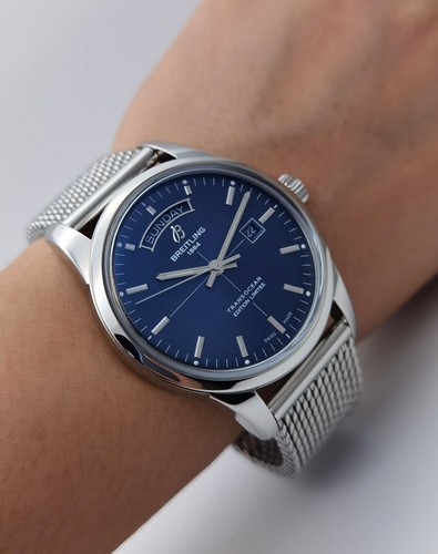 Breitling Transocean Day Date Limited Edition Blue Dial Automatic 43mm - A45310