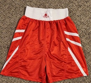 VINTAGE Y2K ADIDAS BOXING COMBAT SHORTS THICK WAIST SIZE L