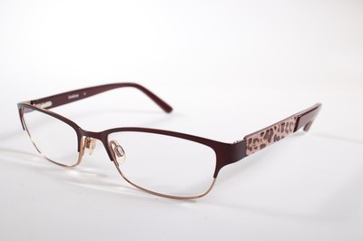 Bebe Brille HELLCAT Damen Burgund 612 Vollrand Metall Brille Brillengestell 51mm