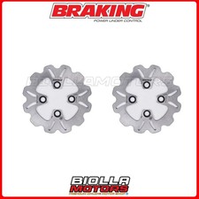 FRONT BRAKE DISC KIT BRAKING YAMAHA YFZ BANSHEE 350 2001 - [FIXED WAVE] 2x