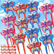 12 Pcs Large Kites for Butterfly Dragonfly Kites with 164ft Kite String, Beac...