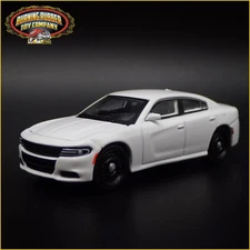 2011-2023 DODGE CHARGER WHITE 1:64 SCALE COLLECTIBLE DIORAMA DIECAST MODEL CAR