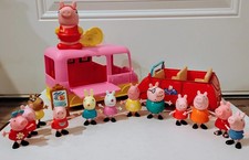 Peppa Pig 13 Figure, Car  Ice Cream Truck Collection Lot
