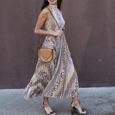 Zimmermann Sunray Picnic Patchwork Effect Midi Dress Size 0 - AU 8 US 4