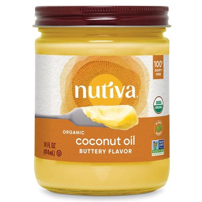 Nutiva - Bio raffiniertes Kokosöl butterartiger Geschmack - 14 Unzen