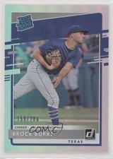 2020 Panini Donruss Rated Career Stat Line 159/286 Brock Burke #40 Rookie RC z7h