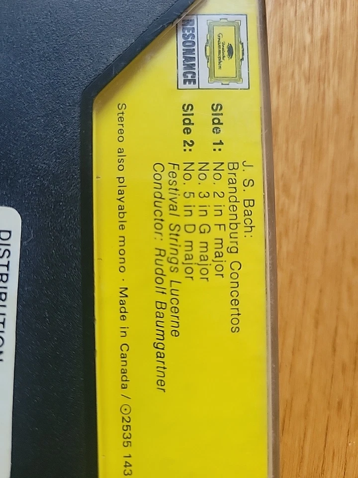 Bach  - Brandenburg  Concertos Nos 2,3,5,   festival strings Lucerne    cassette - Image 3 of 4