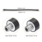 12" (30cm) Gooseneck 1/4"-20 Male to Male Thread Flexible Tube Extension Black — photo 3