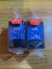 2X 65 XL Black Inkjet Ink Cartridge Replaces HP 65 XL, No Box
