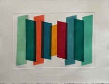 Paolo D'Orazio incisione acquatinta Geometrie 40x30 firmata prova di stamperia