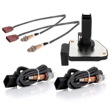 4X Oxygen o2 02 Sensor and Mass Airflow Sensor for 2005 Audi A4 A4 Quattro 3.0L