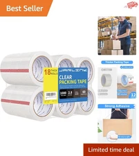 2.8mil Durable Clear Tape - 18 Rolls for Efficient Packaging and Moving