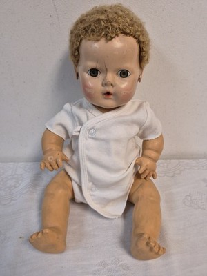 Vintage Effanbee Dy-Dee Almost Human Baby Doll  14'' Rubber Body