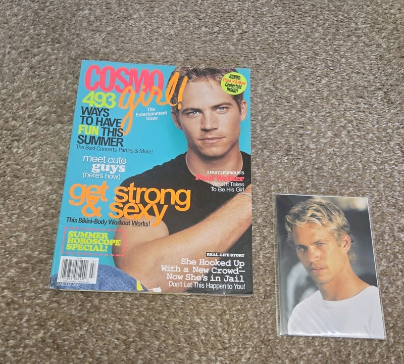 Cosmo Girl Magazine June July 2003 Paul Walker ( Fast And The Furious )
