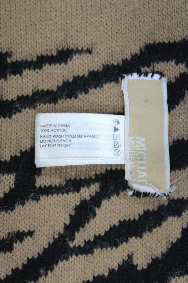 Michael Michael Kors Mujer Rayas Rectangular Cuello Bufanda Marrón Talla 68X11" Foto 4 de 4