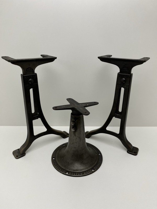 Antique G.S.Perry& Co. Cast Iron Childs School Desk & Chair Hardware 