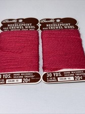 Lot of 2 Vintage Bucilla Needlepoint and Crewel Wool