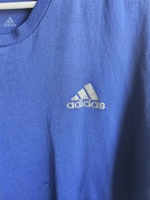 Adidas Men's Running Breathable Crew Neck Short Sleeve T-Shirt - Blue Sz L