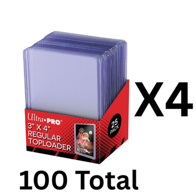 Ultra PRO 3'' x 4'' Regular Toploader - 100 Toploaders - Pokemon, Magic, Sports