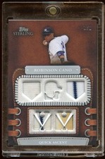 ROBINSON CANO STERLING 1/1 LEATHER 5X JERSEY SWATCHES PINSTRIPES  BEAUTIFUL 1/1