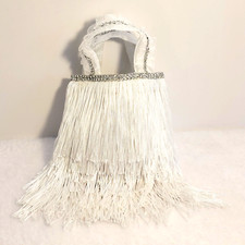 Sale Teen Girl/Women White Handmade Tutu Dressy Princess, Frilly, Fancy Purse