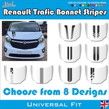 Renault Trafic Swb Lwb Bonnet Stripes Camper Decals Stickers Van Graphics 144