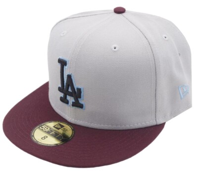 New Era LA Los Angeles Dodgers Grey Sidepatch 59Fifty Fitted