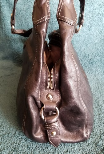 Coach Schultertasche Handtasche schwarz Leder MAGGIE mit silbernen Beschlägen #13897 - Bild 11 von 14