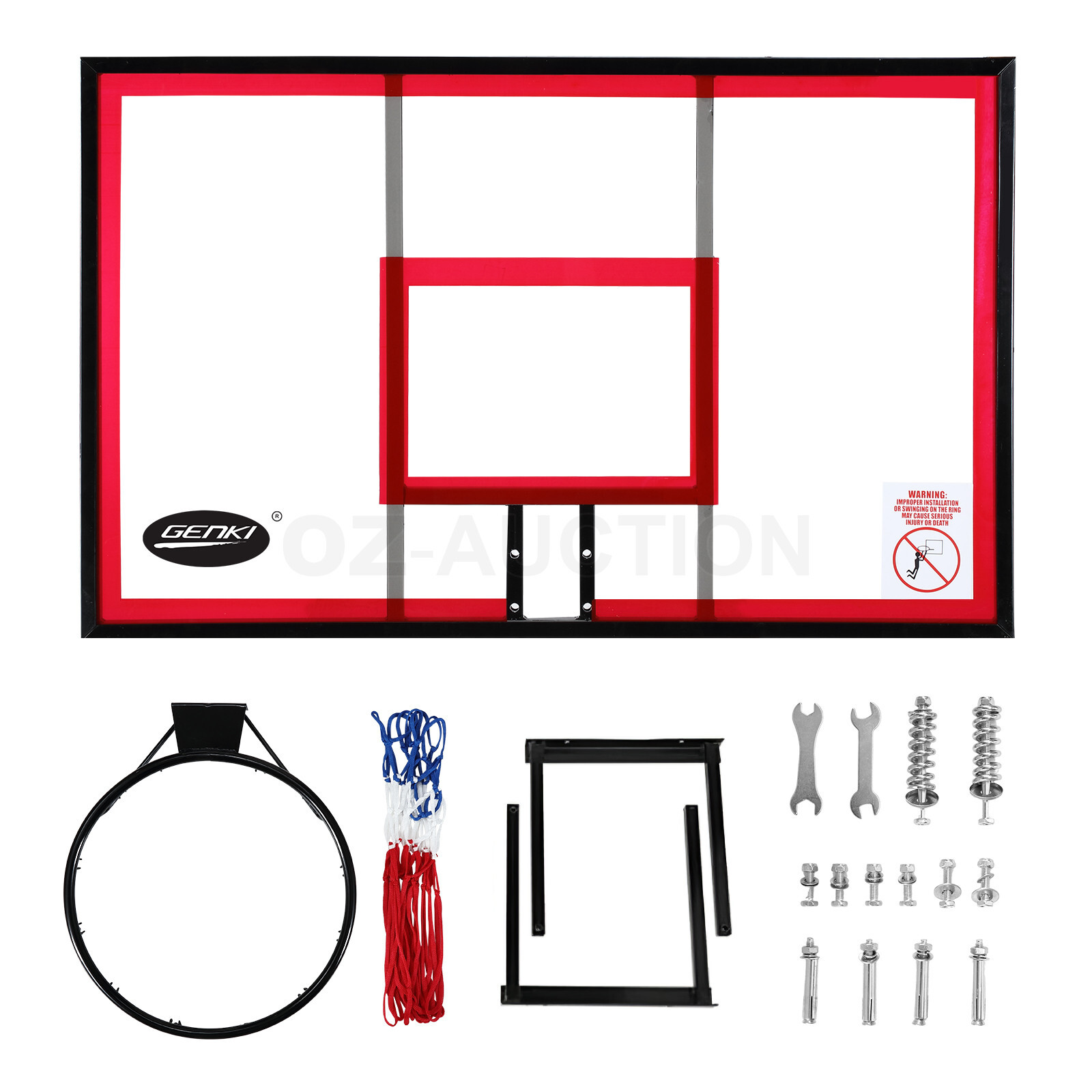 Genki Mini Basketball Hoop Ring Door Wall Mounted Backboard System Net